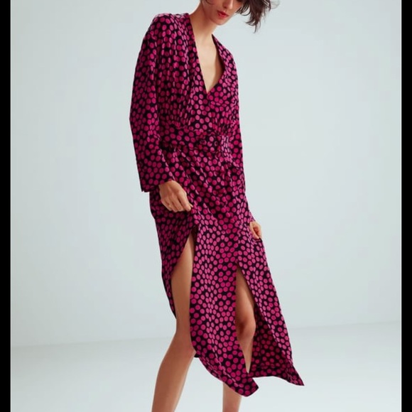 zara limited edition polka dot dress